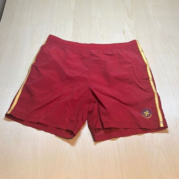 VINTAGE Y2K Abercrombie And Fitch Performance Swim Trunks Mens XL Red - Picture 1 of 7